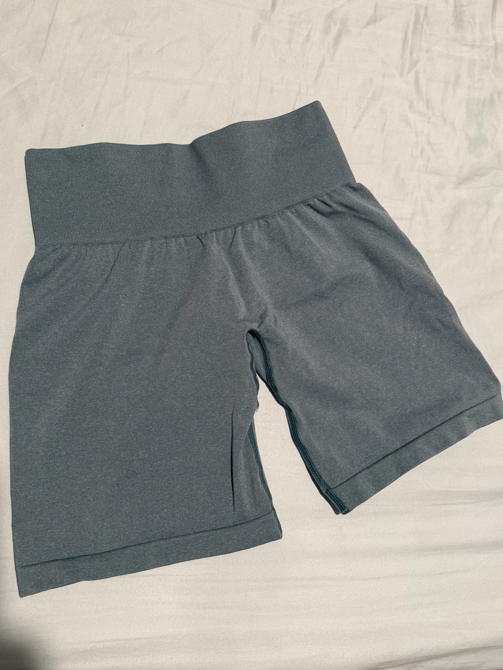 NVGTN High-Waist Athletic Bike Shorts - Slate Gray